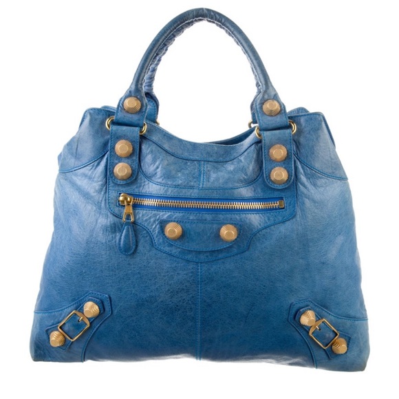 Balenciaga Handbags - Blue Balenciaga Crossbody Motorcross Giant 21 Brief Bag - Authentic